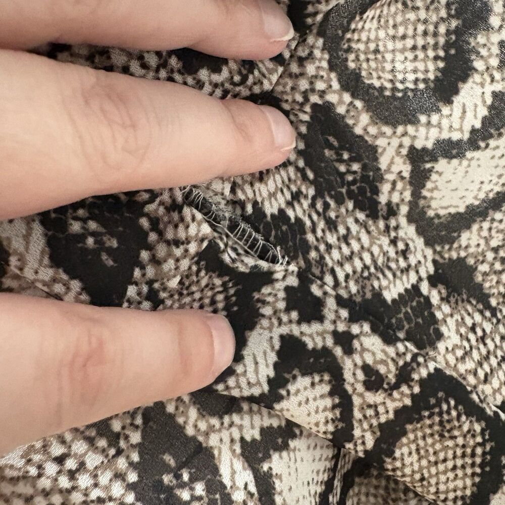 Good American Python Robe Cover Up Wrap Dress Size 1 Snake - Picture 12 of 13